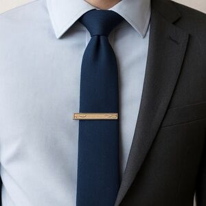 Anson Tie Clip 2 tone gold silver etched vintage 
1.75” long